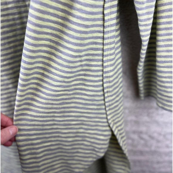 CUT LOOSE Linen Tunic Striped Top Large - Picture 10 of 14